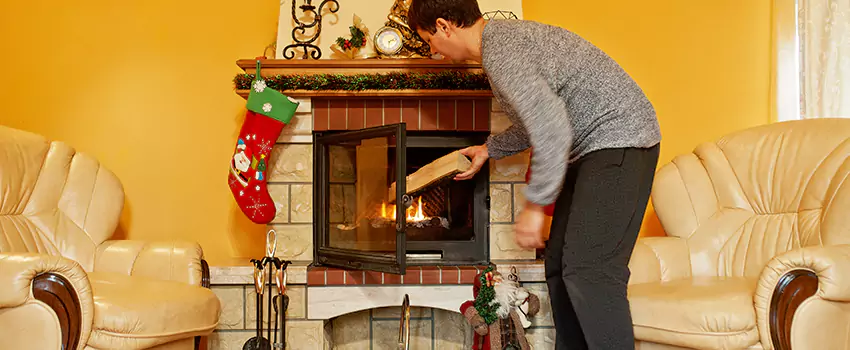 Rusted Metal Fireplace Restoration in Ceres, California
